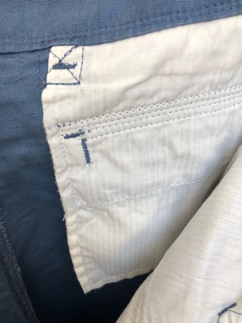 L.L.Bean Luxe Lightweight Linen Blend Blue Ankle Cargo Pants Size 18 - Picture 10 of 11